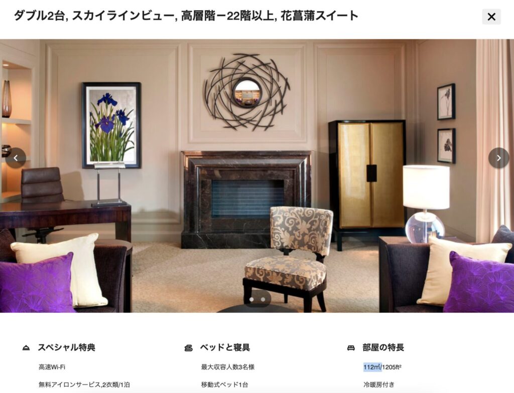 ダブル2台, スカイラインビュー, 高層階-22階以上, 花菖蒲スイート